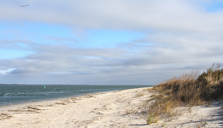 Beaches at Fort Macon State Park in Atlantic Beach, North Carolina