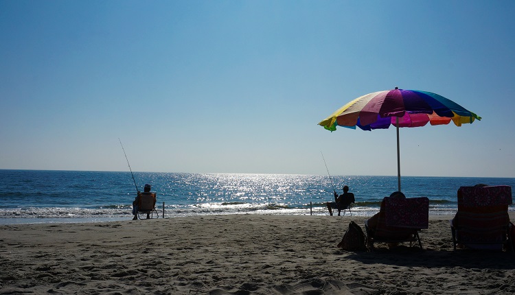 Fall afternoon on the beaches of Emerald Isle