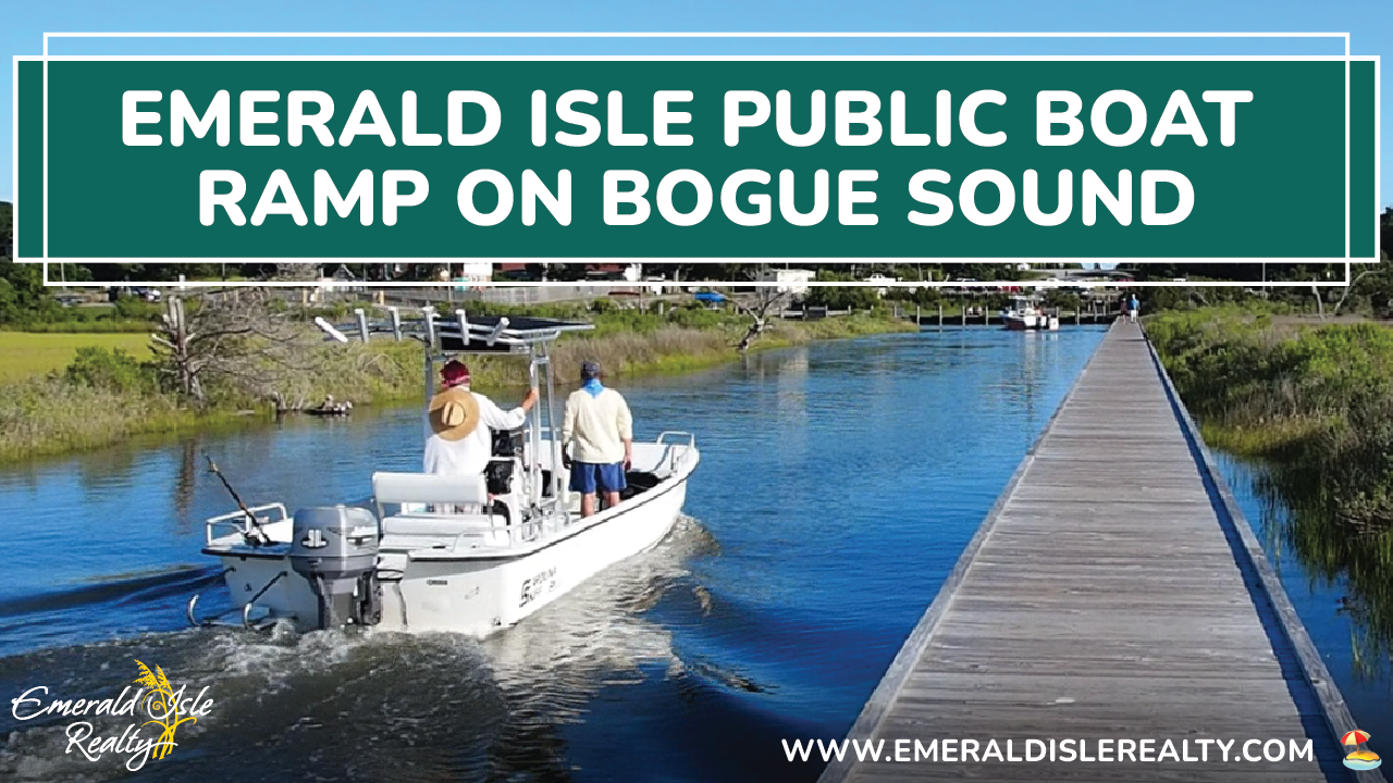 Public Boat Ramp on Bogue Sound in Emerald Isle, North Carolina