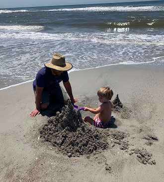 Build a sandcastle on Emerald Isle beaches