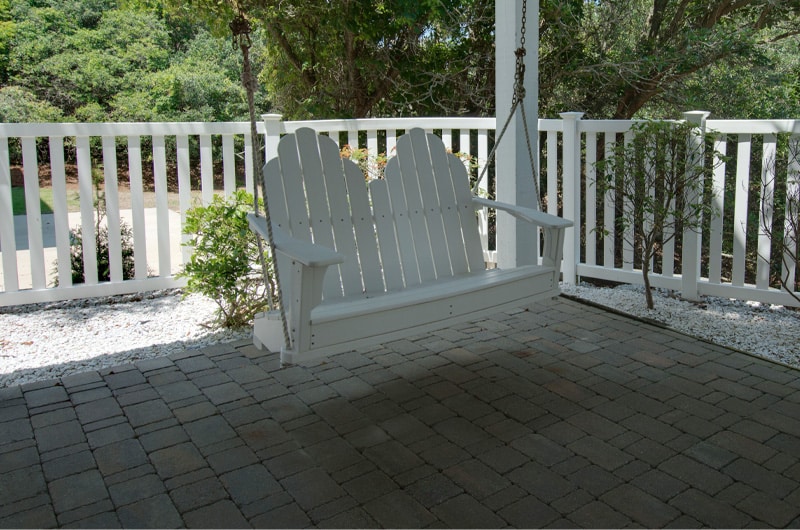 Nana's Beach House outdoor swing