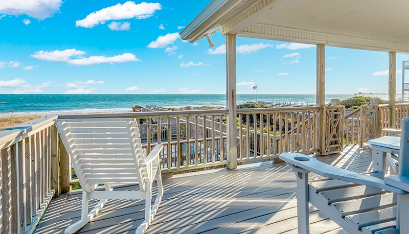 Just For The Fun of It oceanfront deck