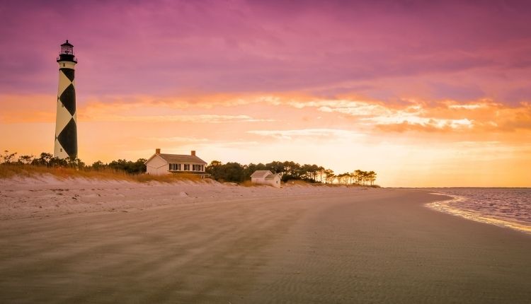 Lighthouse Sunset Harker's Island