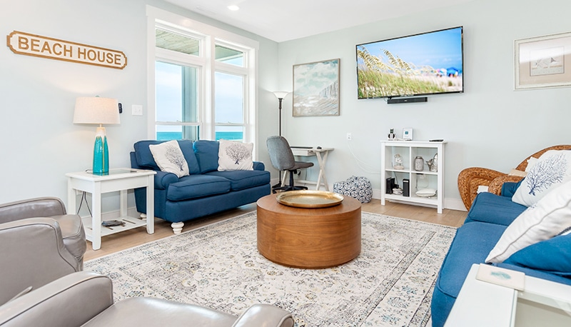 Hooked on the View - living room