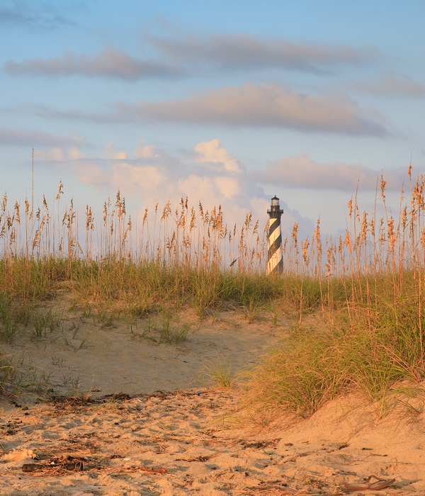 Cape Hatteras National Seashore and Lighthouse in Outer Banks North Carolina
