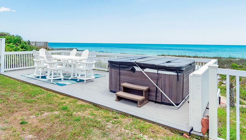 All About Bubbles - oceanfront hot tub and patio