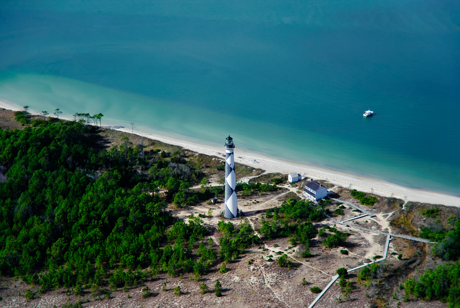 aerial-view-cape-lookout-lighthouse-nc-outer-banks