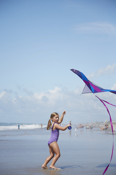 Fly a kite at the beach in Emerald Isle