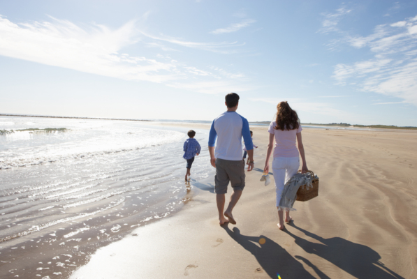 Pack a picnic lunch for the family to enjoy on the beach in Emerald Isle