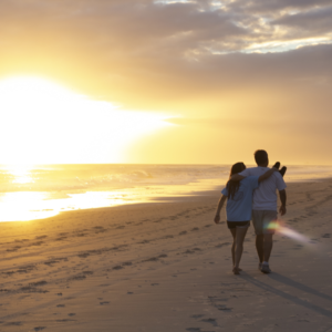 End a long day of work with a stroll down the beaches in Emerald Isle, NC