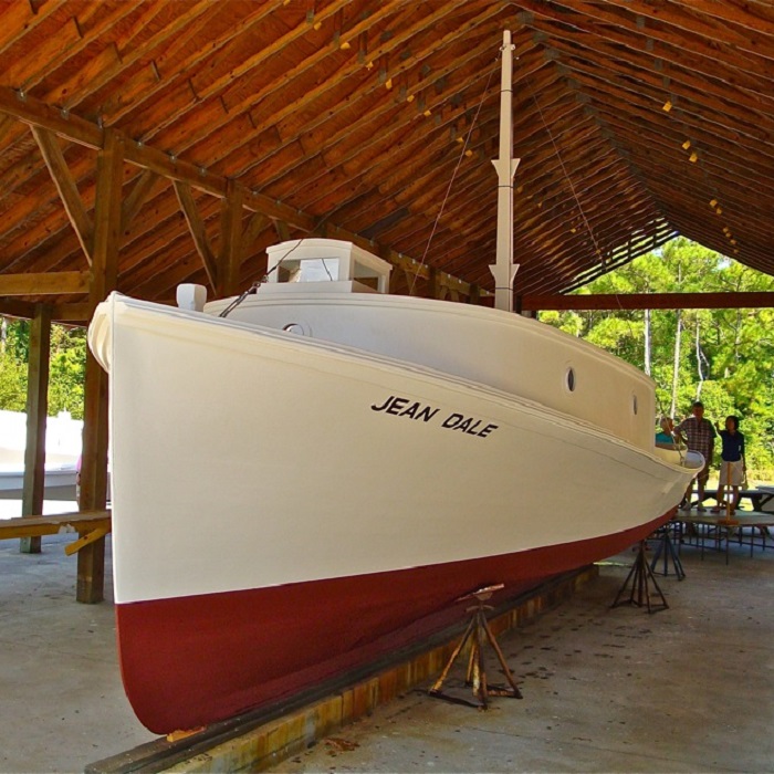 Boat at Core Sound Museum on Harkers Island, NC
