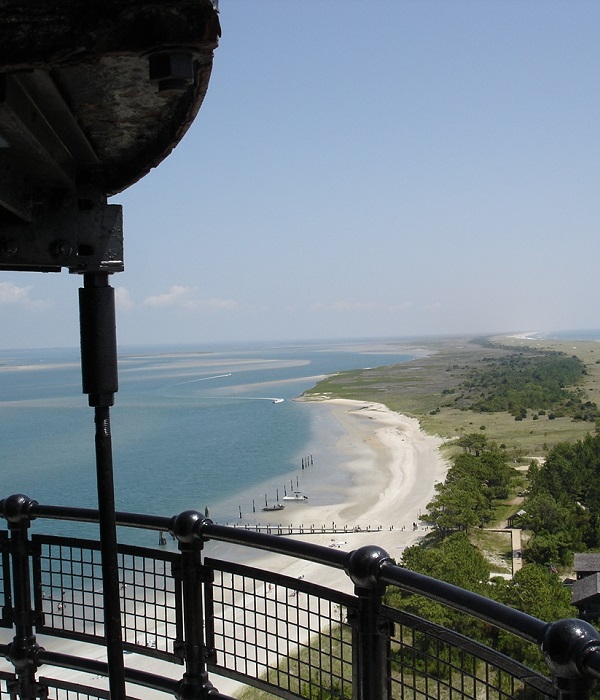 View from atop Cape Lookout Lighthouse and National Seashore