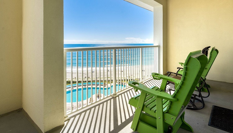 Grande Villas 6-D - Deck with Pool and Ocean Views