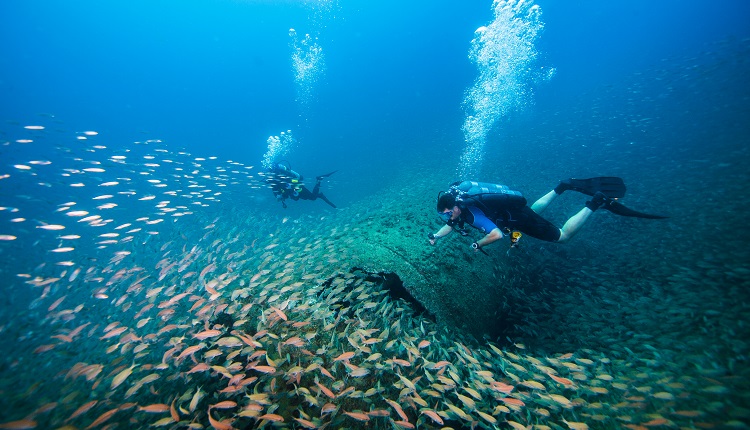 Shipwreck diving in Morehead City, NC