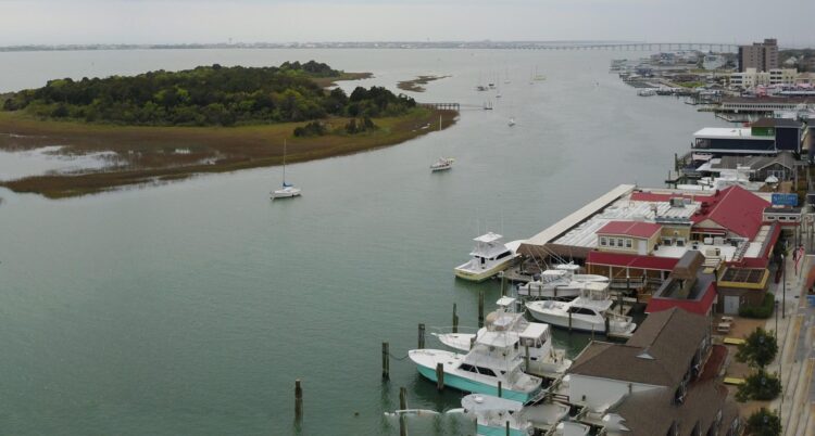 Stroll the Morehead City waterfront during your fall girls getaway