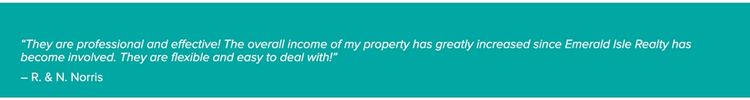 Emerald Isle Realty Property Management Testimonials