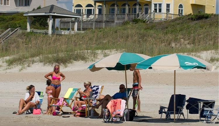 Emerald Isle Beach Family Umbrellas