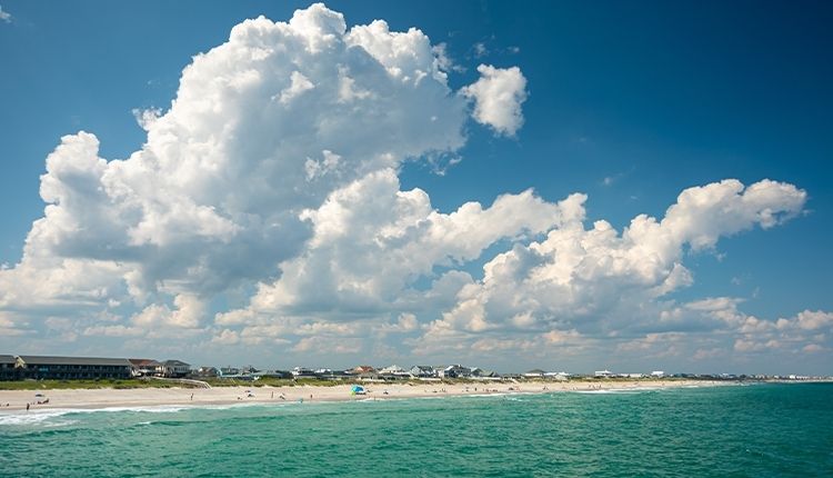 Beach with clouds