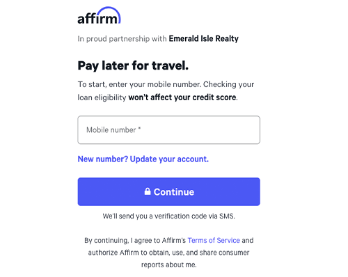 Affirm Payment Plan | Emerald Isle Realty
