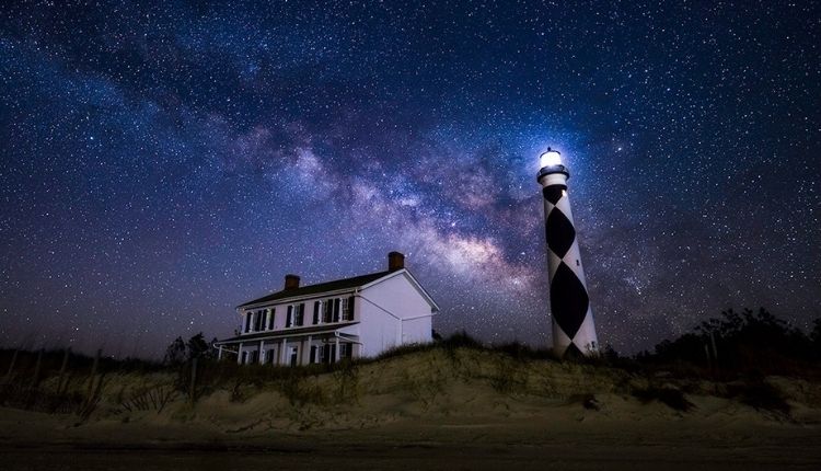 Cape Lookout White House at Night