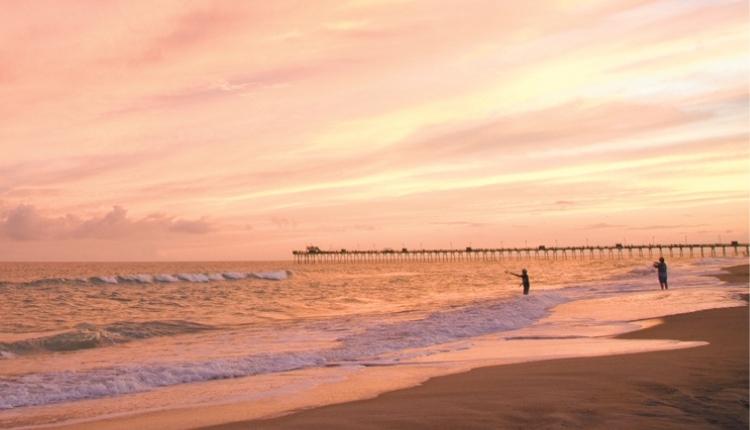 Surf Fishing at Sunset