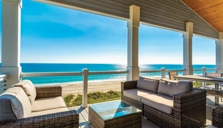 Enjoy outdoor patios when you book your 2023 vacation with Emerald Isle Realty.