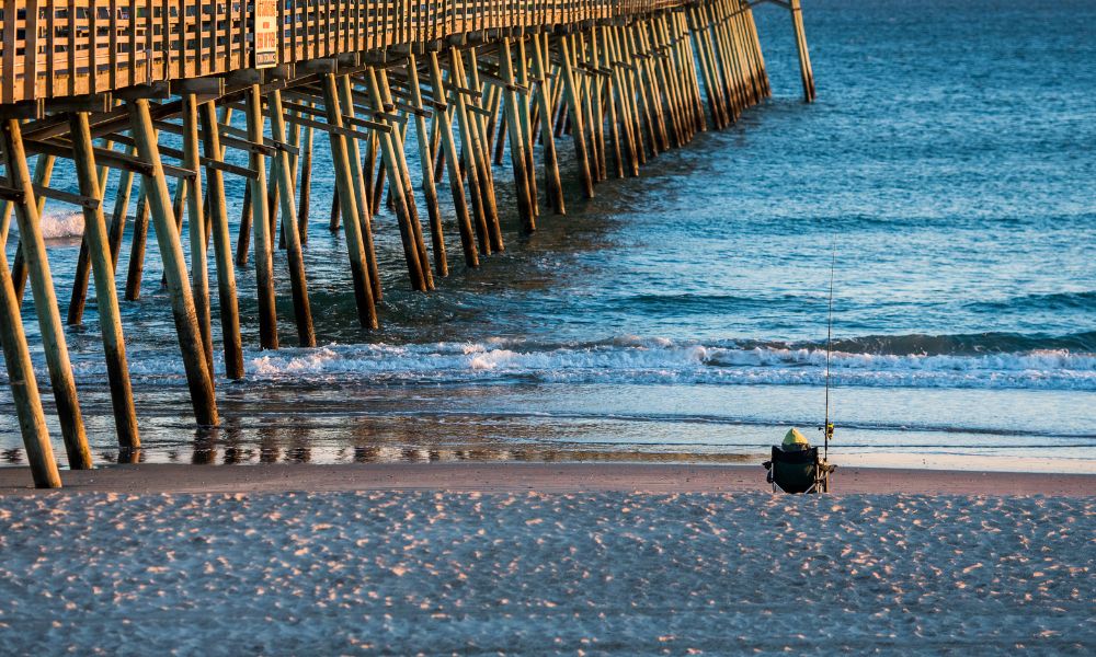 Fall fishing on Bogue Inlet Pier in Emerald Isle, NC