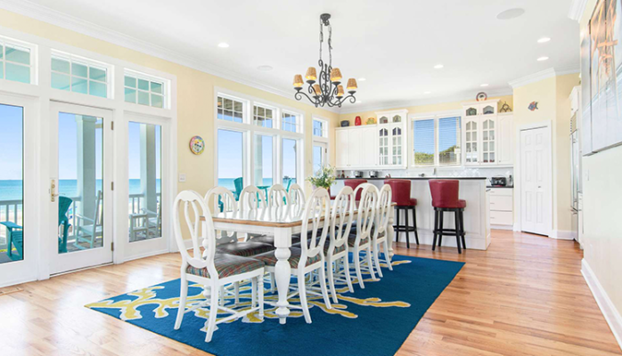 Emerald Isle rental dining room.