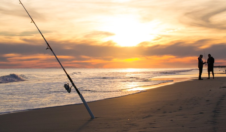 Surf fishing in Emerald Isle, NC Surf fishing in Emerald Isle, NC