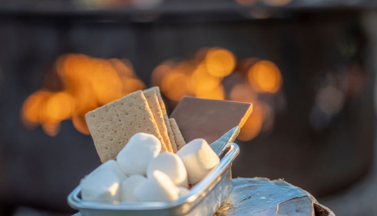 Make S’mores Around the Fire During Winter in Emerald Isle