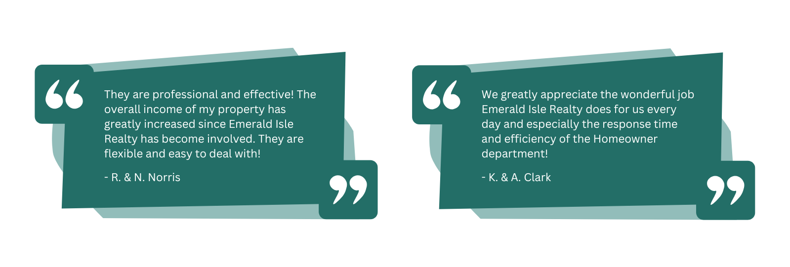 Emerald Isle Realty Homeowner Testimonials