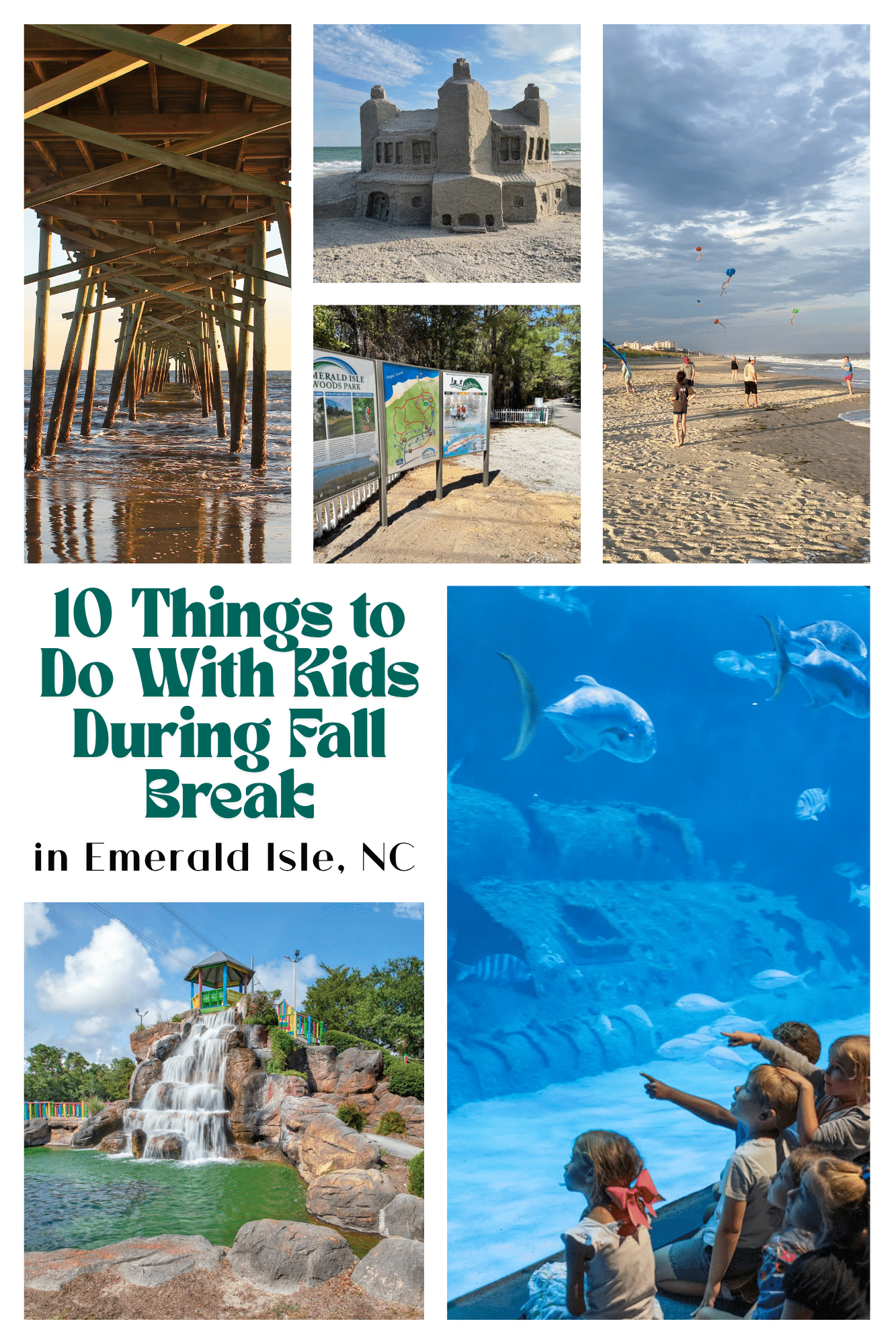 10 Things to Do With Kids During Fall Break in Emerald Isle, NC pin