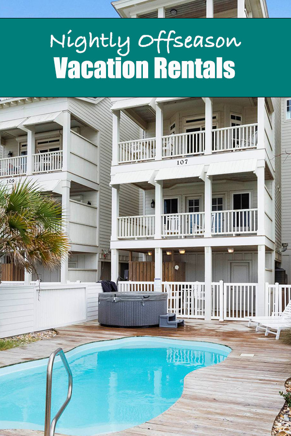 Offseason Nightly Vacation Rentals in Emerald Isle and Atlantic Beach, NC