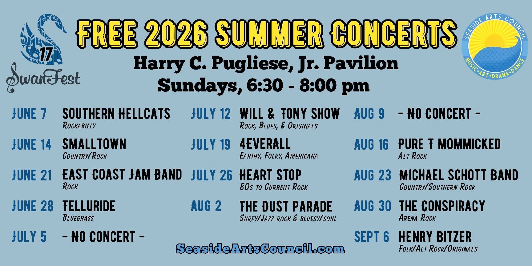 SwanFest - Free Summer Concert Series | Swansboro, NC