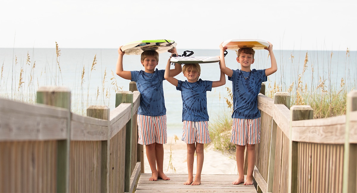 Kids during Crystal Coast beach vacation