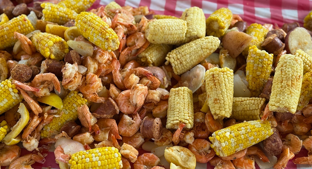 Prepare a seafood boil with local food from Crysal Coast markets