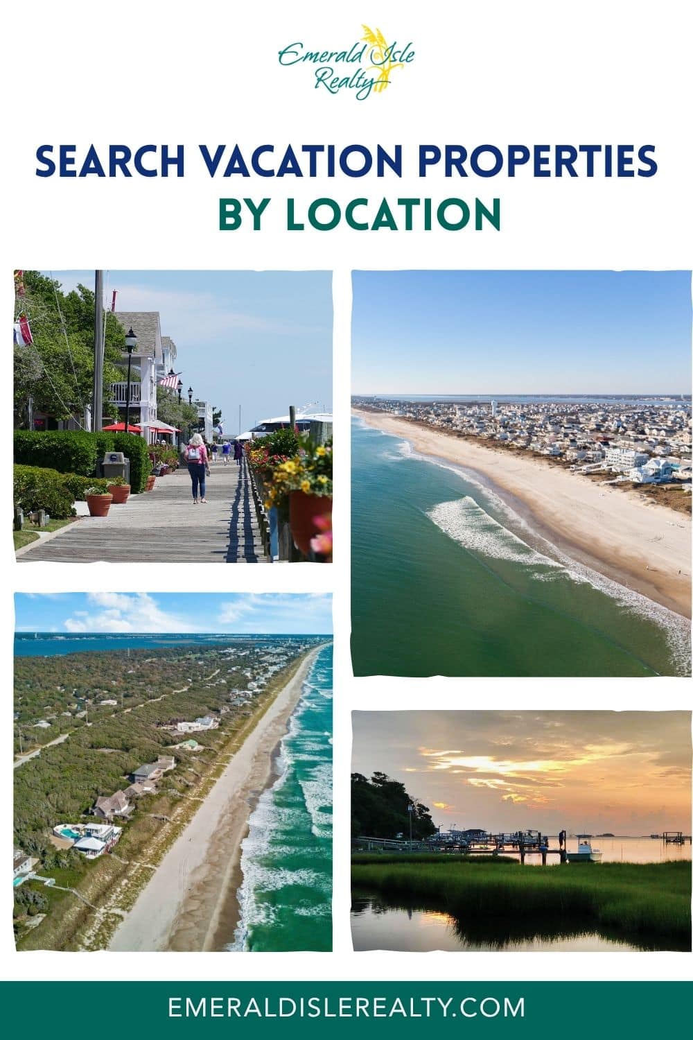 Emerald Isle and Crystal Coast Vacation Properties by Location