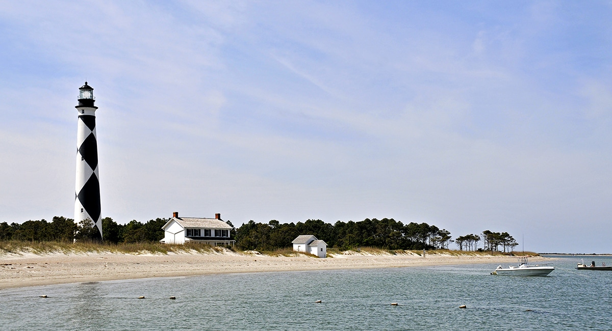 lighthouse on north carolina's crystal coast