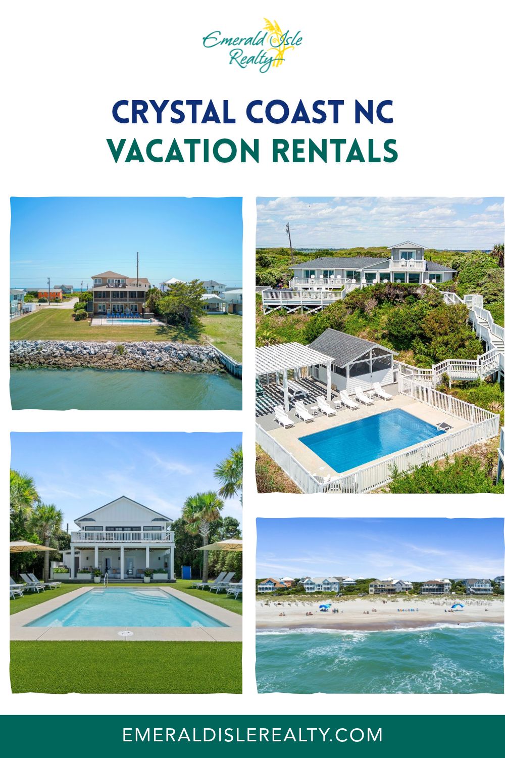 Crystal Coast NC Vacation Rentals pin 2