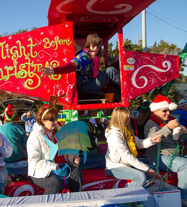 Float in the Emerald Isle Christmas Parade