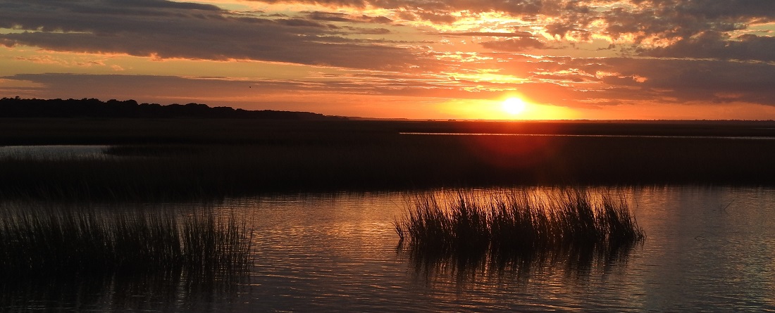 Sunset at Hammocks Beach State Park near Emerald Isle NC