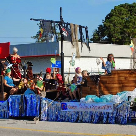 Parade at Swansboro Mullet Festival in Downtown Swansboro, NC