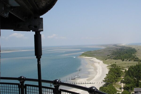 View from Top of Cape Lookout Lighthouse on North Carolina's Crystal Coast