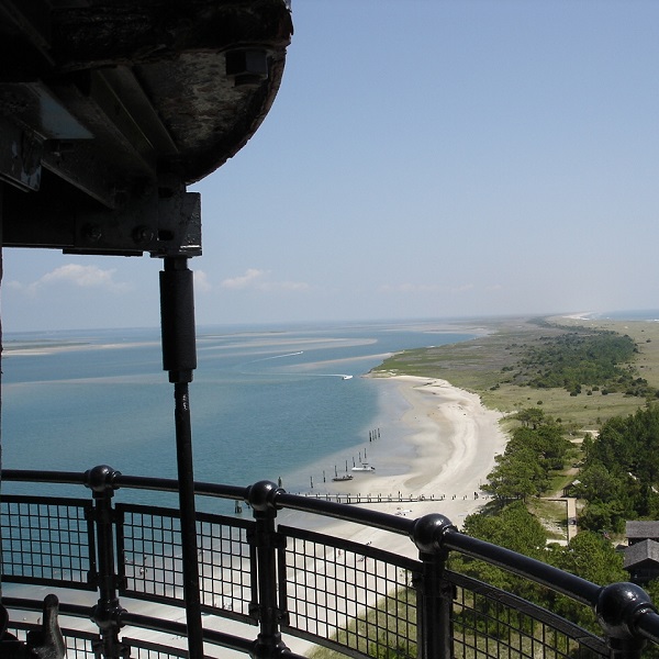 View from Top of Cape Lookout Lighthouse on North Carolina's Crystal Coast